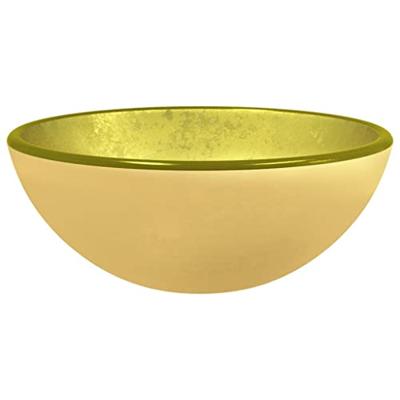 VidaXL Wasbak 30x12 cm gehard glas goudkleurig VidaXL Wasbak 30x12 cm gehard glas goudkleurig