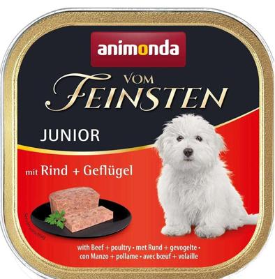 ANIMONDA Vom Feinsten Junior Beef with poultry - nat hondenvoer - 150g