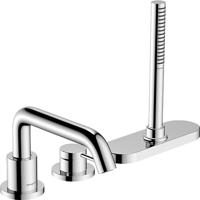 Hansgrohe Tecturis S 3-gats ééngreeps badrandmengkraan met sBox, chroom - thumbnail