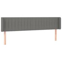 Hoofdbord LED 163x16x78/88 cm stof donkergrijs - thumbnail