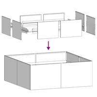 Plantenbak 100x100x30 cm staal antracietkleurig - thumbnail