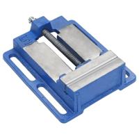 VidaXL Bankschroef voor kolomboormachine 121 mm gietijzer blauw - thumbnail