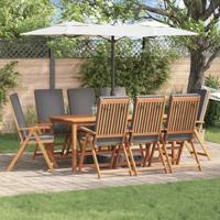 Tuinstoel 8 pcs Bruin en Grijs 57 x 71.5 x 104 cm - thumbnail