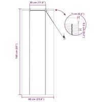 Raambuiten & Gordijnen met gordijnen Naturel 60 x 160 cm Bamboe - thumbnail