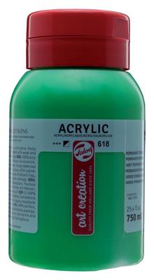 Talens Art Creation acrylverf flacon van 750 ml, licht permanentgroen