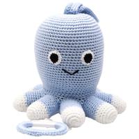 natureZOO muziekdoosje octopus gehaakt 20 cm licht - thumbnail