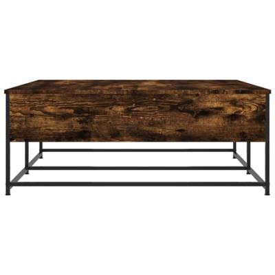 Salontafel 100x99x40 cm bewerkt hout gerookt eikenkleurig