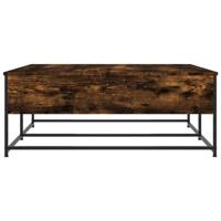 Salontafel 100x99x40 cm bewerkt hout gerookt eikenkleurig - thumbnail