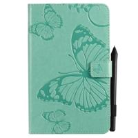 Voor Galaxy tab A 8 0 & S pen (2019) gedrukt afdrukken Butterfly patroon horizontale Flip PU lederen draagtas met houder & kaartsleuven & portemonnee - thumbnail