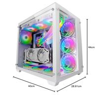 ATX Semi-toren BehuizingMars Gaming MCV3 PREMIUM XXL RGB Wit - thumbnail