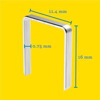 Rapid Nieten 16mm Type 53 Gegalvaniseerd, Kunststofbox 5000st Lengte 16mm - thumbnail