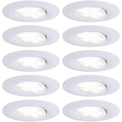 Paulmann LED-inbouwlamp voor badkamer Set van 10 stuks 60 W Wit (mat)