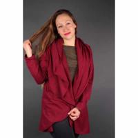 Vest van 100% Organisch Katoen (Donkerrood) - thumbnail