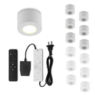 Set LED-opbouwspot met afstandsbediening Parma wit 3W dimbaar 1-12 stuks