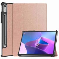 Lunso - Lenovo Tab P11 Pro Gen 2 (2e generatie) - Tri-Fold Bookcase hoes - Rose Goud - thumbnail