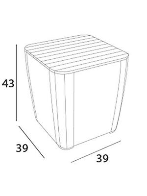 Allibert Iowa 223929 Tuinmeubelset Kunststof, Polyester Grafiet, Grijs