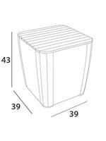 Allibert Iowa 223929 Tuinmeubelset Kunststof, Polyester Grafiet, Grijs - thumbnail