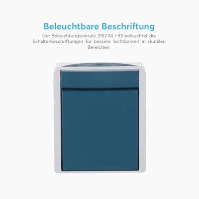 Busch-Jaeger 2601/6 W-53 Ocean (opbouw) Wisselschakelaar spatwaterdicht Blauw, Groen