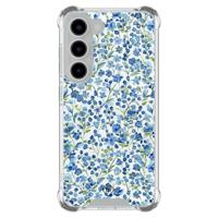 Samsung Galaxy S23 shockproof hoesje - Vintage blue floral - thumbnail