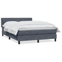 Boxspring met matras fluweel donkergrijs 140x210 cm - thumbnail