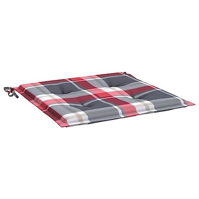VidaXL Tuinstoelkussens 4 st 50x50x4 cm oxford stof ruitpatroon rood VidaXL Tuinstoelkussens 4 st 50x50x4 cm oxford stof ruitpatroon rood