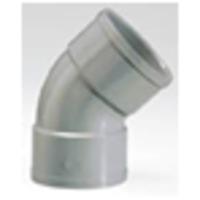 Afvoerbocht dubbele mof 40 mm 45 graden PVC - thumbnail