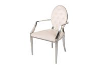 Stoel MODERN BAROCK met armleuningen fluweel beige - 40797 - thumbnail