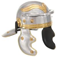 Soldatenhelm Romeins replica staal zilverkleurig - thumbnail