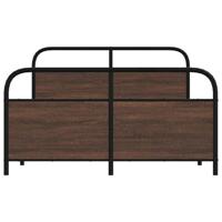 Bedframe zonder matras bewerkt hout bruin eikenkleur 120x200 cm - thumbnail