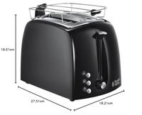 Russell Hobbs Textures Plus Broodrooster Zwart - thumbnail