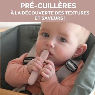 Set van 2 oefenlepels BEABA van beige