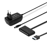 SAVIO AK-39 USB 3.0 - SATA III adapter voor 3.5†/2 5 drives with power supply black - thumbnail