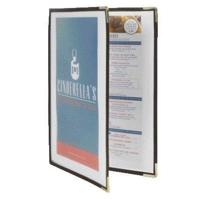 Menukaart Securit A4 2-delig voor 4 pagina&apos;s transparant 3 stuks