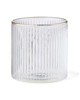HEMA Glas voor geurkaars ⌀6.5x6.5cm ribbel transparant (transparant) - thumbnail