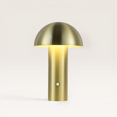 LED Tafellamp Noryn oro - Gouden dim- en oplaadbare paddenstoel lamp van metaal - Voor binnen