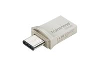 Transcend JetFlash 890 USB-stick smartphone/tablet Zilver 128 GB USB-A 3.2 Gen 2, USB-C - thumbnail