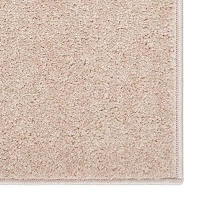 VidaXL Vloerkleed kortpolig 140x200 cm donkerbeige