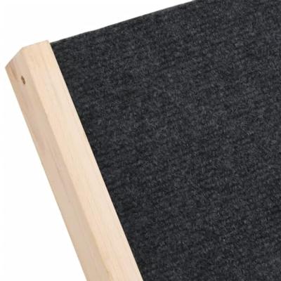 Hondenloopplank 70x35 cm massief vurenhout grijs