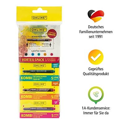 Inktpatroon online kombi 25st assorti