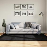 VidaXL Vloerkleed oviedo laagpolig 140x200 cm zwart - thumbnail