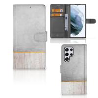 Samsung Galaxy S22 Ultra | Book Style Case | Wood Concrete - thumbnail