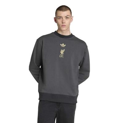 adidas Liverpool Lifestyler Crew Sweater Donkergrijs Goud