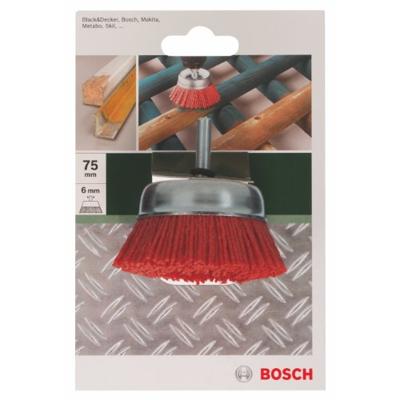 Bosch Accessoires Komstaalborstels voor boormachines - nylondraad met korund schuurmiddel K80, 75 mm - 2609256525
