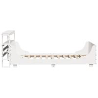Bedframe zonder matras massief grenenhout wit 140x190 cm - thumbnail