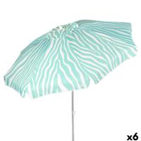 Strandparasol Aktive Blauw 200 x 195 x 200 cm (6 Stuks) - thumbnail