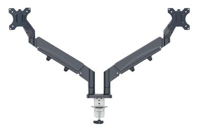 Leitz Ergo ruimtebesparende monitorarm, dubbel, grijs Leitz Ergo ruimtebesparende monitorarm, dubbel, grijs