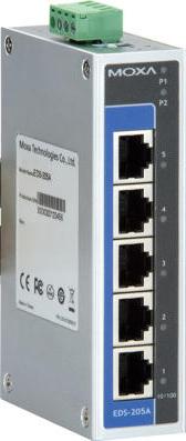 MOXA eds-205 a Unmanaged VB Network Switch Network Switches Netwerken (Unmanaged VB Network Switch, Full Duplex)