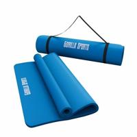 Yogamat Deluxe 190 x 60 x 1,5 cm Blauw - thumbnail