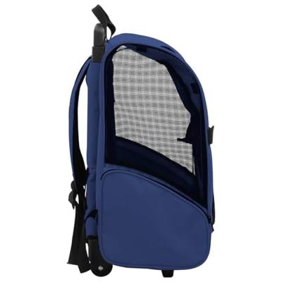 VidaXL Huisdierentrolley inklapbaar blauw