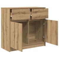 Dressoir lade 80x34x76 cm spaanplaat artisanaal eikenkleurig - thumbnail